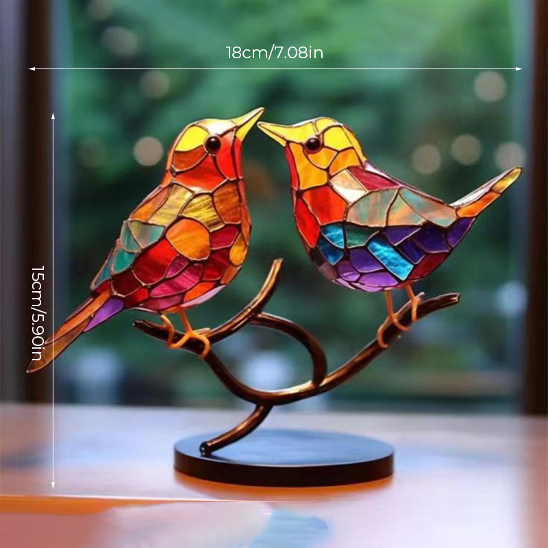 🐦Birds on Branches Stained Glass Ornaments