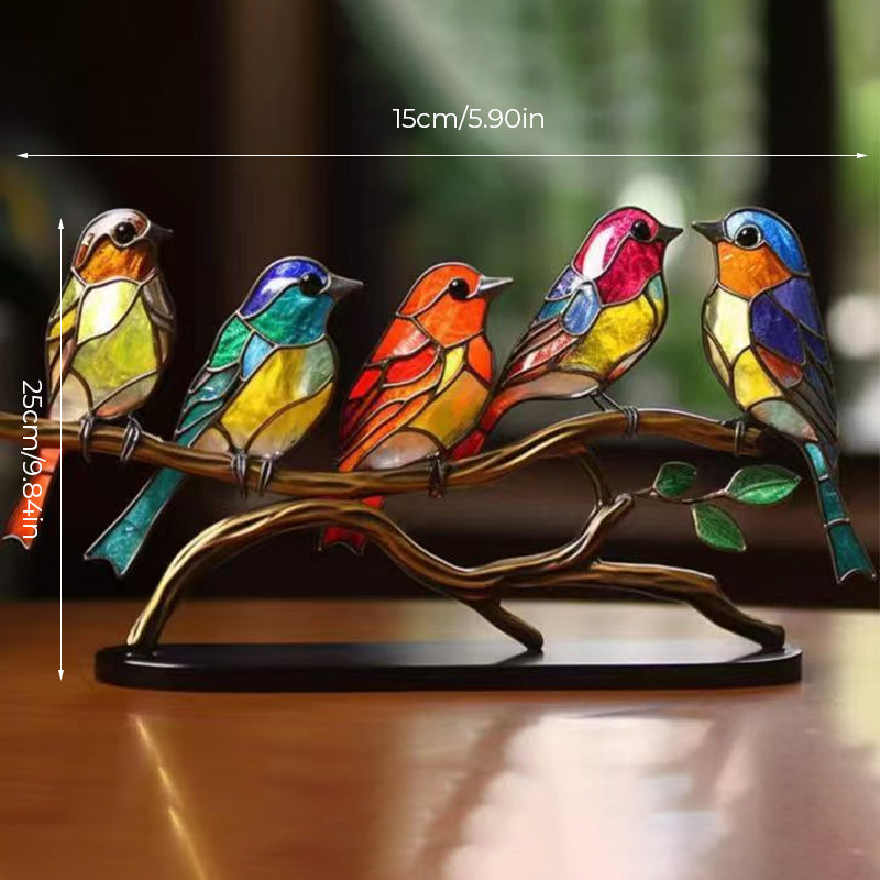 🐦Birds on Branches Stained Glass Ornaments