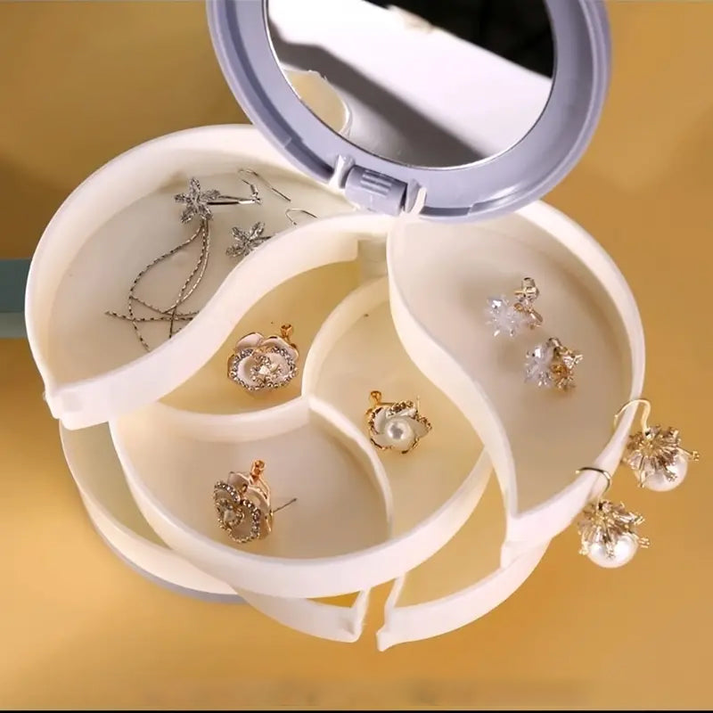 4 Layers Rotatable Jewelry Storage Box