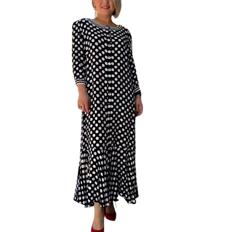 🎉Summer Specials🎉Polka Dot Long Sleeve Long Dress