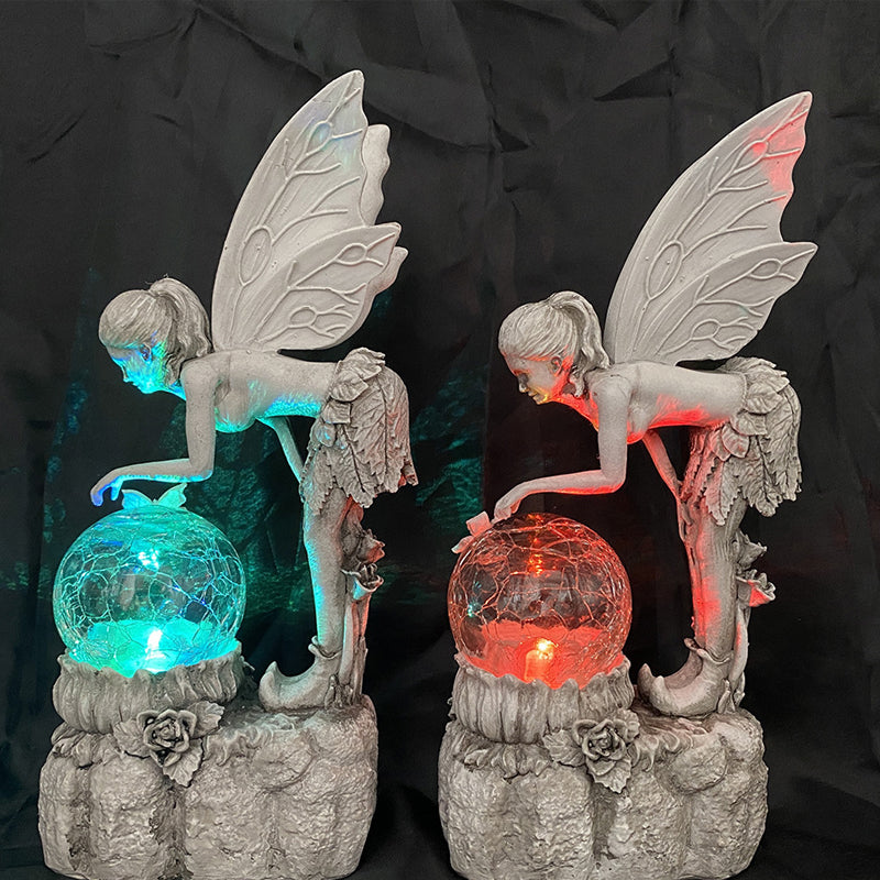 Crystal Ball Flower Fairy Ornament