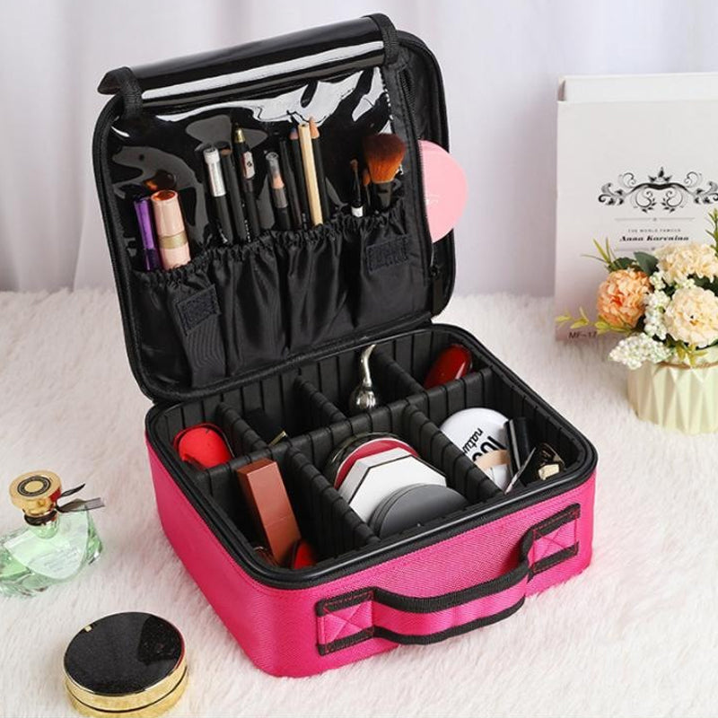 🔥hot sale🔥Makeup Cosmetic Storage Case with Adjustable Compartment