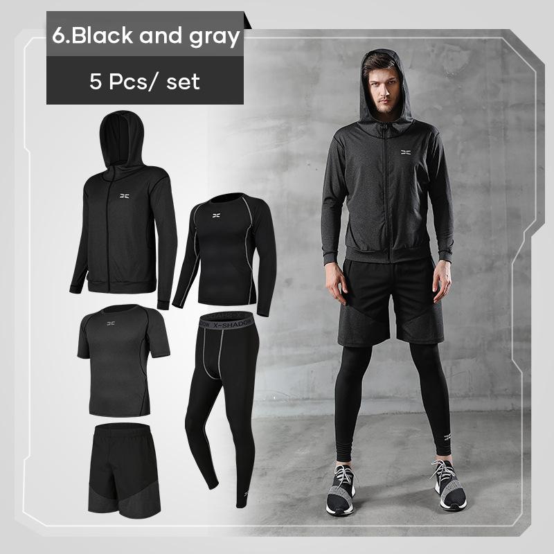 Men's compression clothing for fitness compression (5 pcs / set)