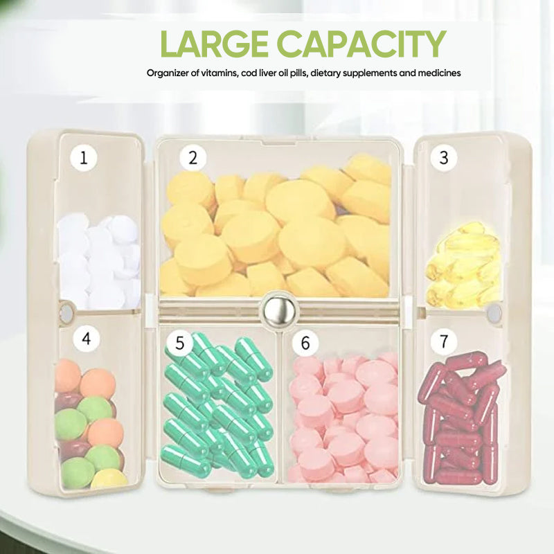 💊7 Compartments Portable Pill Case