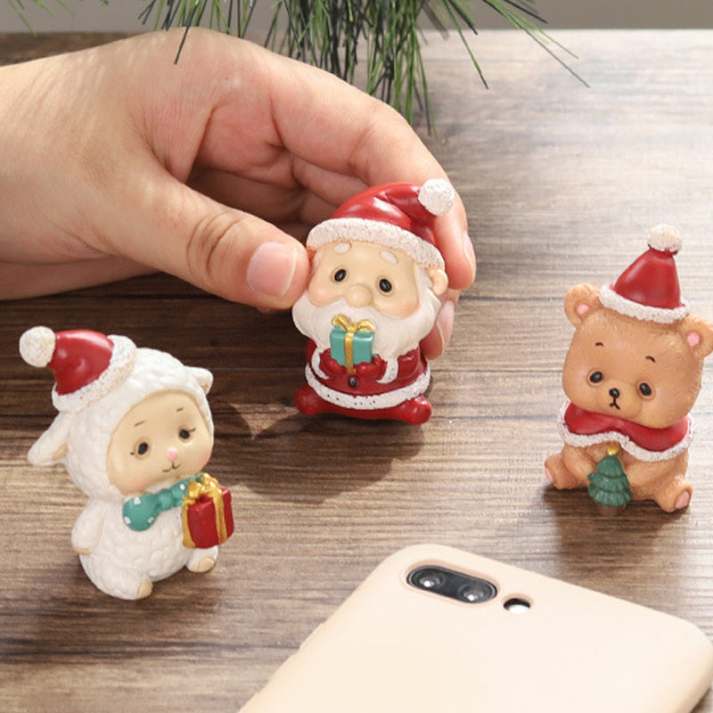 Handmade Animal Santa Ornaments