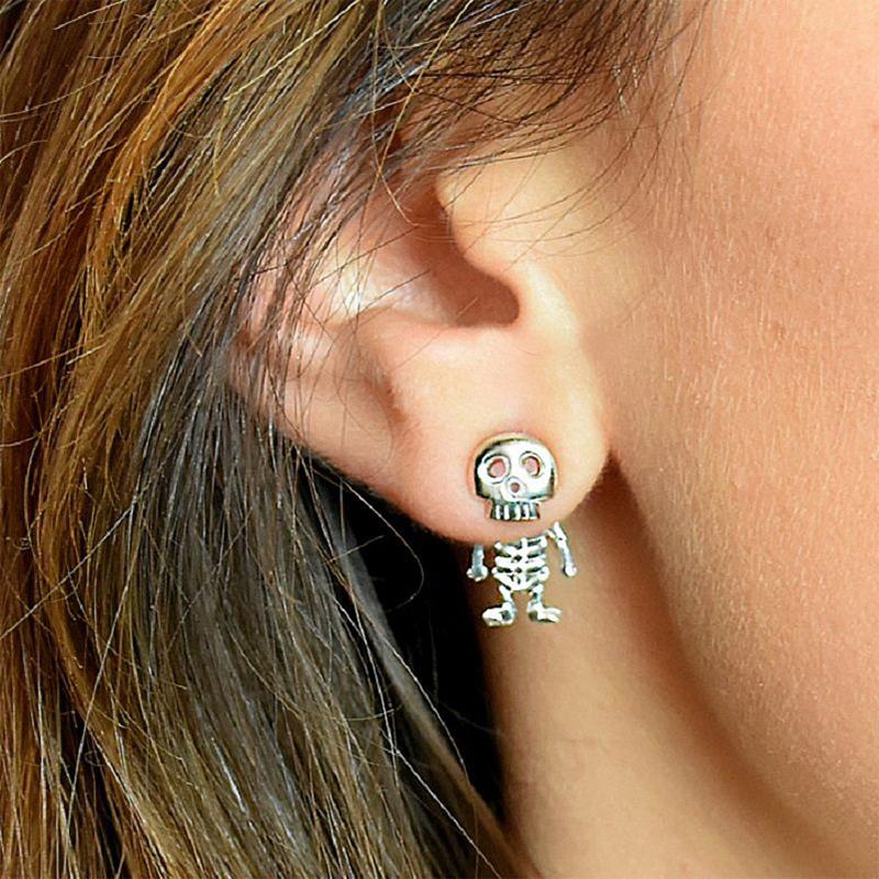 Punk Style Skull Ear Studs