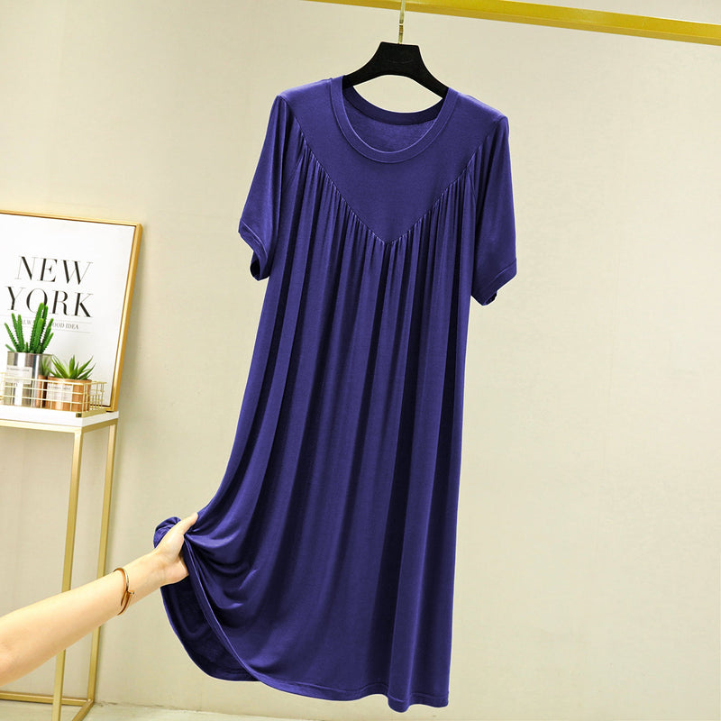 🔥hot sale🔥Super Soft Comfortable Short Sleeve Loose Pajama Dress