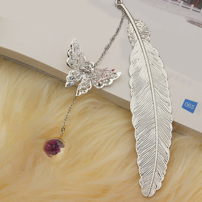 Metal Feather Bookmark