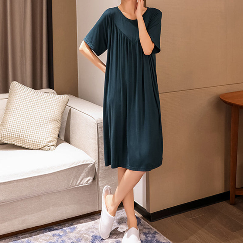 🔥hot sale🔥Super Soft Comfortable Short Sleeve Loose Pajama Dress