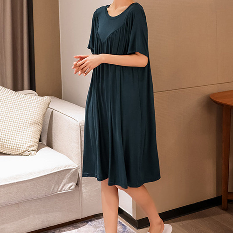 🔥hot sale🔥Super Soft Comfortable Short Sleeve Loose Pajama Dress