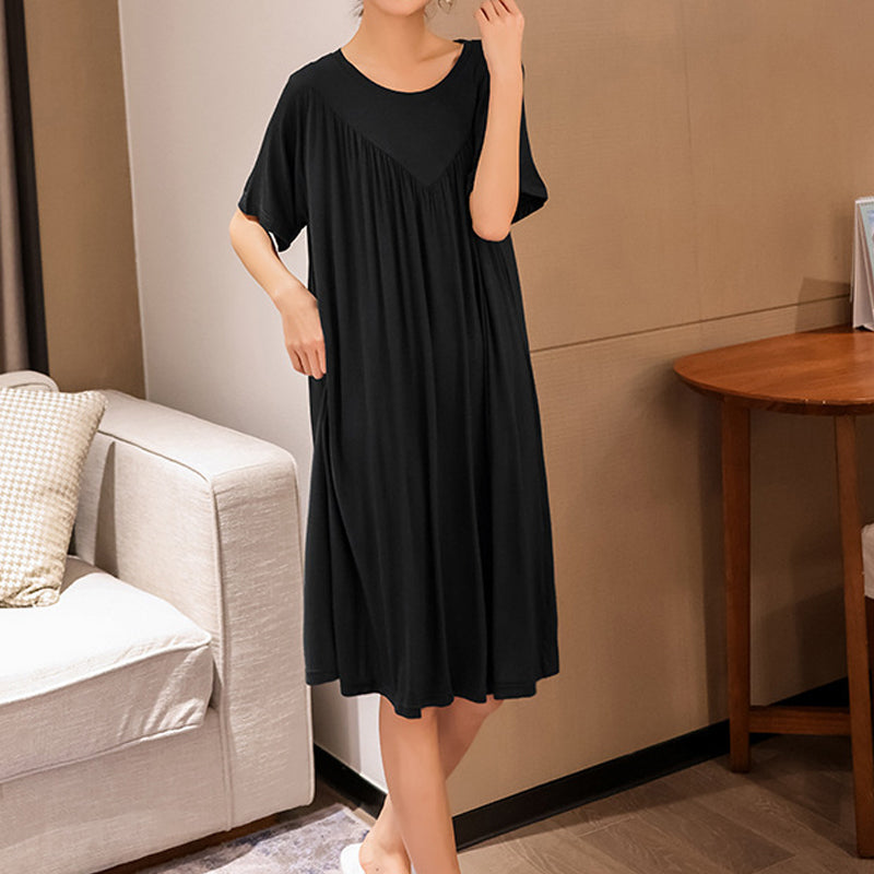 🔥hot sale🔥Super Soft Comfortable Short Sleeve Loose Pajama Dress