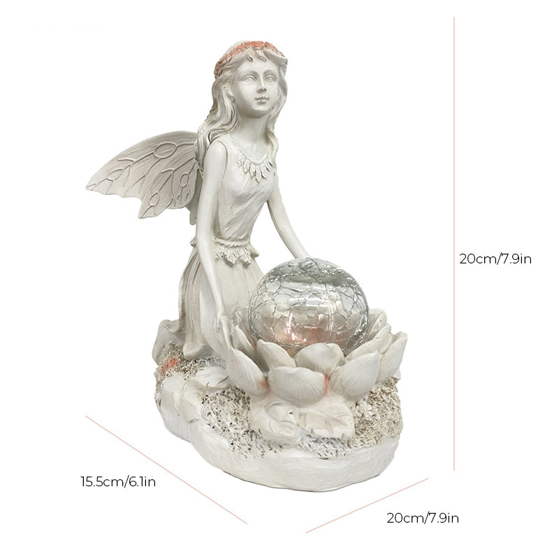 Crystal Ball Flower Fairy Ornament