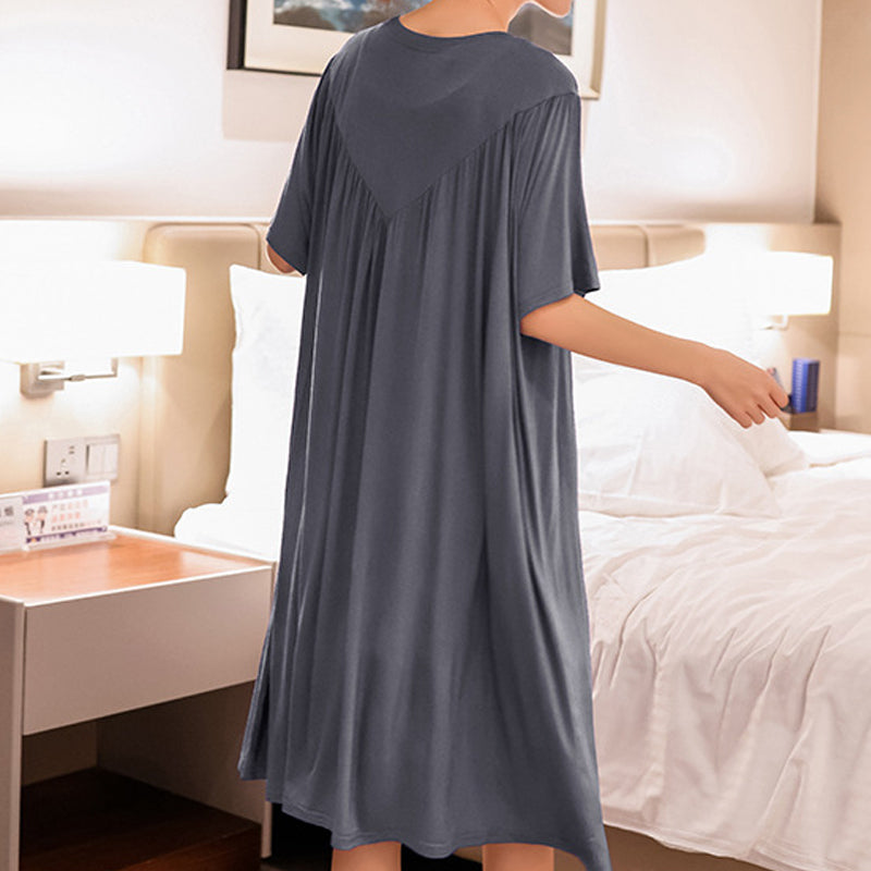 🔥hot sale🔥Super Soft Comfortable Short Sleeve Loose Pajama Dress