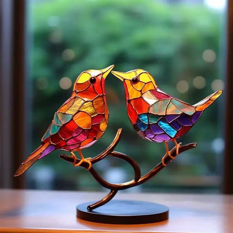 🐦Birds on Branches Stained Glass Ornaments