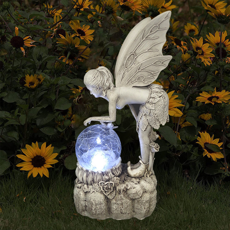 Crystal Ball Flower Fairy Ornament