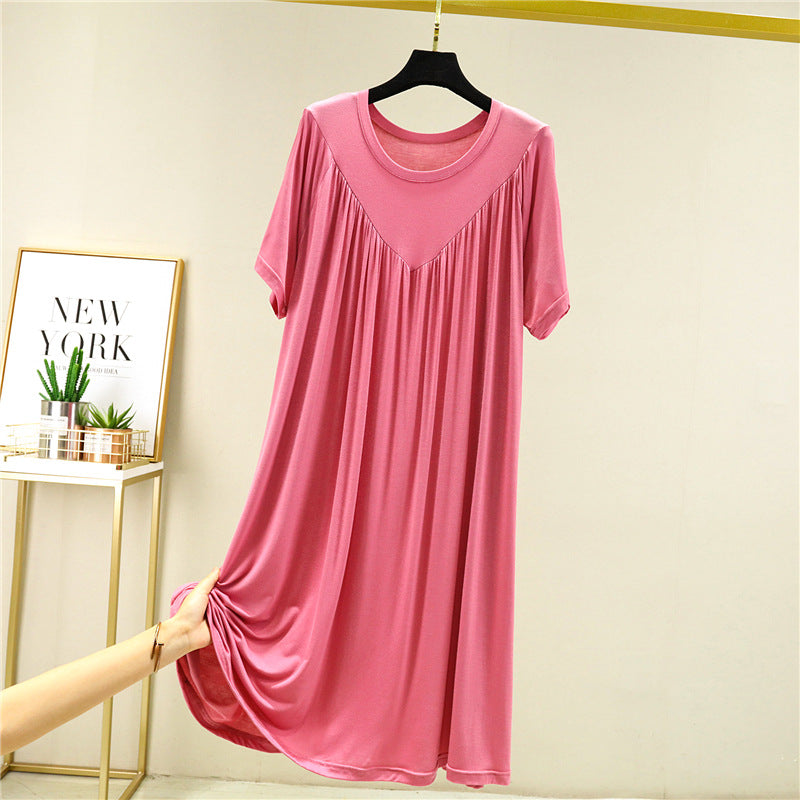 🔥hot sale🔥Super Soft Comfortable Short Sleeve Loose Pajama Dress