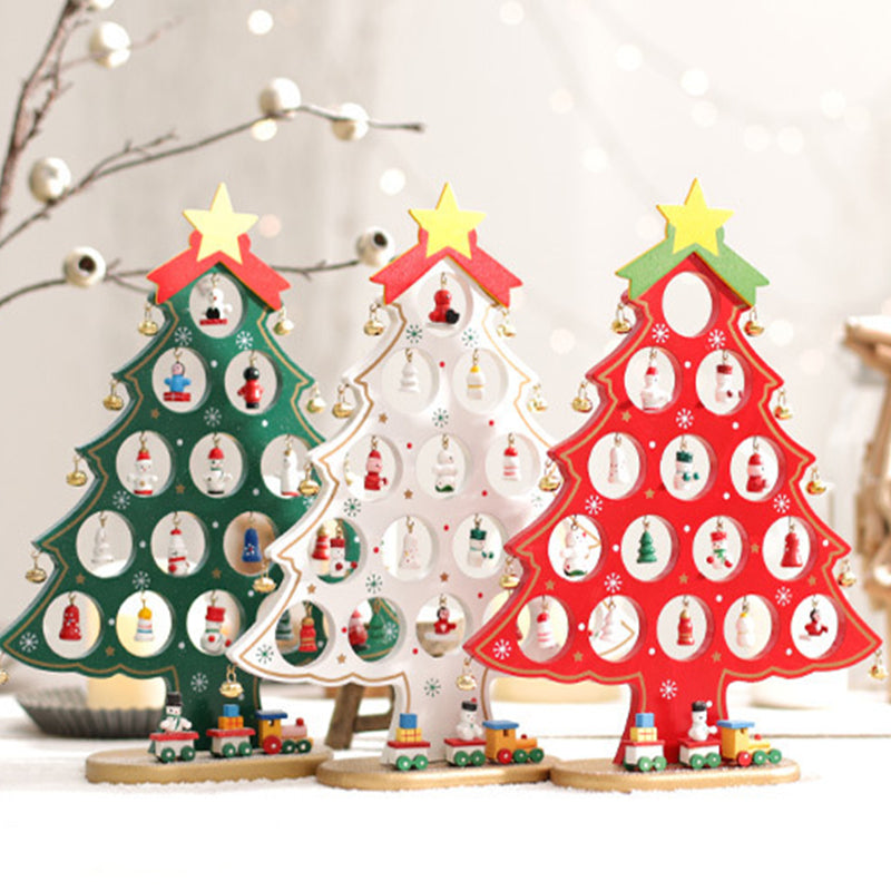 DIY Wooden Mini Christmas Tree Set