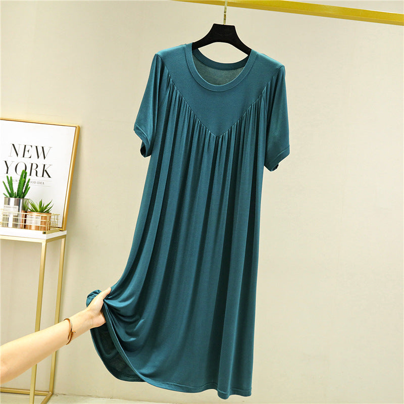 🔥hot sale🔥Super Soft Comfortable Short Sleeve Loose Pajama Dress