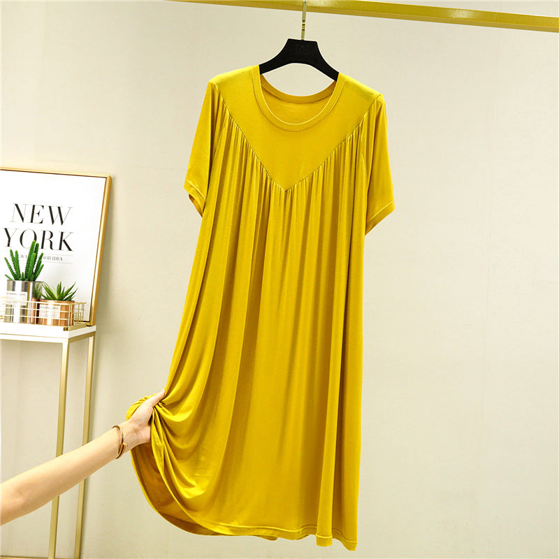 🔥hot sale🔥Super Soft Comfortable Short Sleeve Loose Pajama Dress