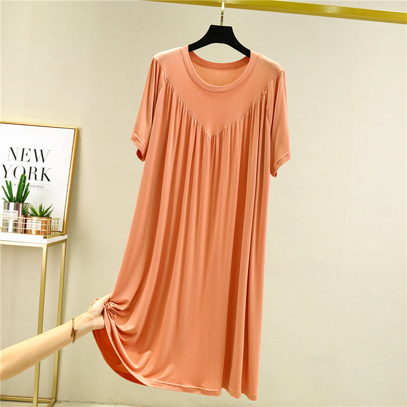 🔥hot sale🔥Super Soft Comfortable Short Sleeve Loose Pajama Dress