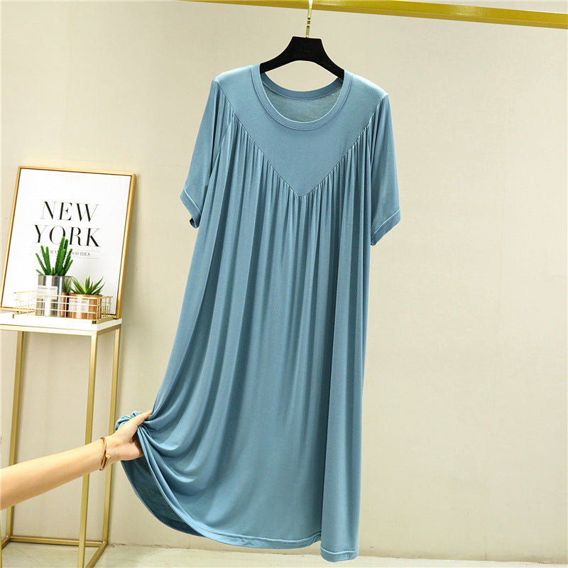 🔥hot sale🔥Super Soft Comfortable Short Sleeve Loose Pajama Dress