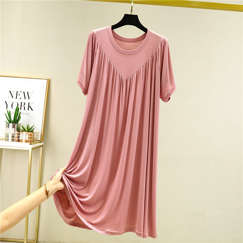 🔥hot sale🔥Super Soft Comfortable Short Sleeve Loose Pajama Dress