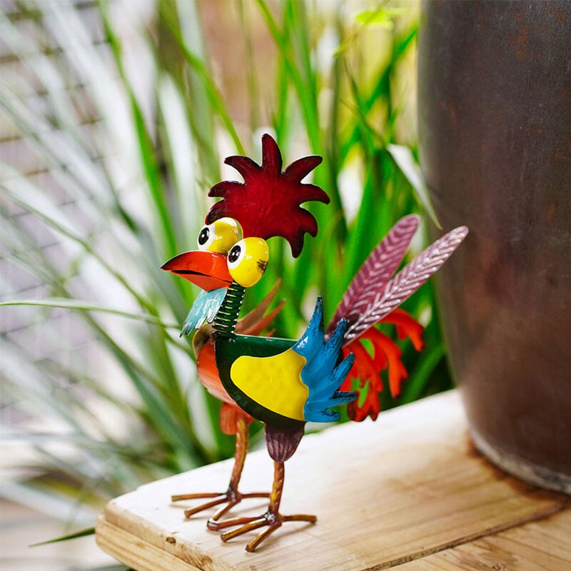 🌿Funny garden rooster statue