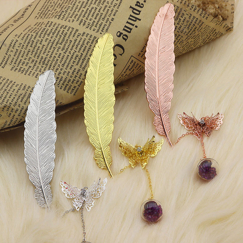 Metal Feather Bookmark