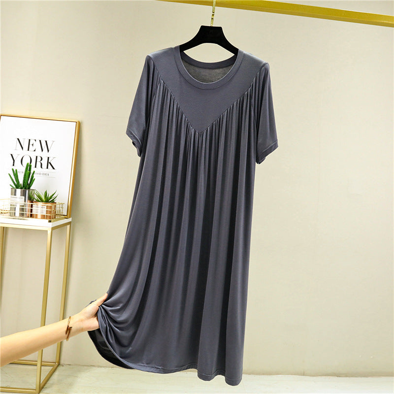 🔥hot sale🔥Super Soft Comfortable Short Sleeve Loose Pajama Dress