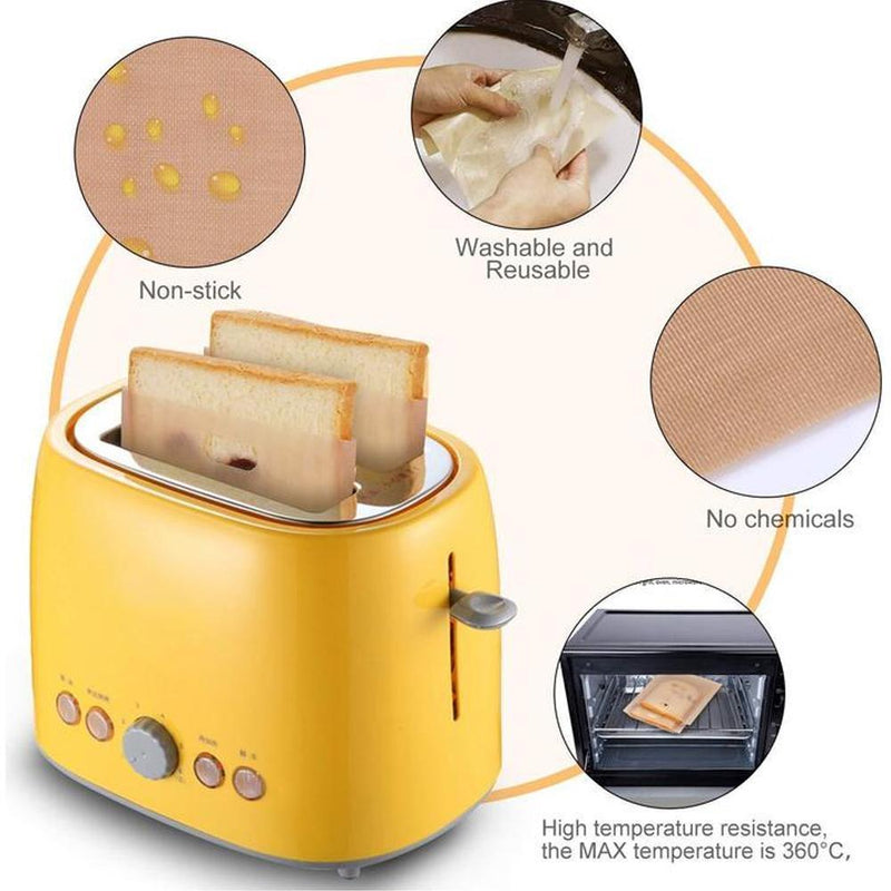 🍞Reusable Non Stick Toaster Bags 5 Pcak