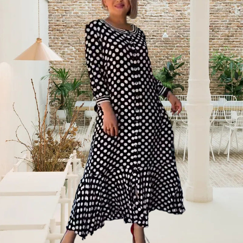 🎉Summer Specials🎉Polka Dot Long Sleeve Long Dress