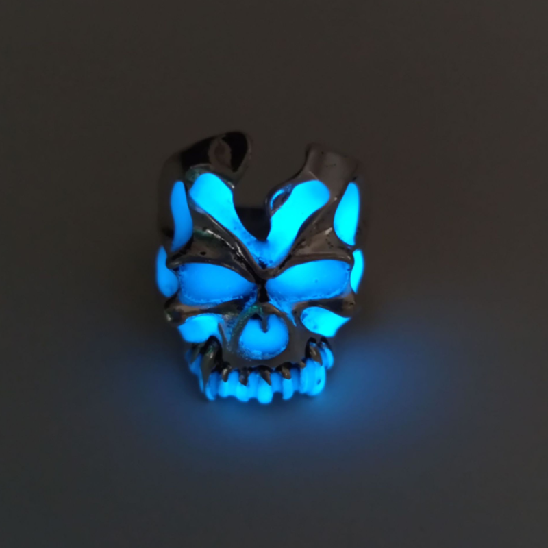 Glowing skull ring