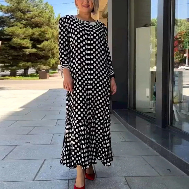 🎉Summer Specials🎉Polka Dot Long Sleeve Long Dress