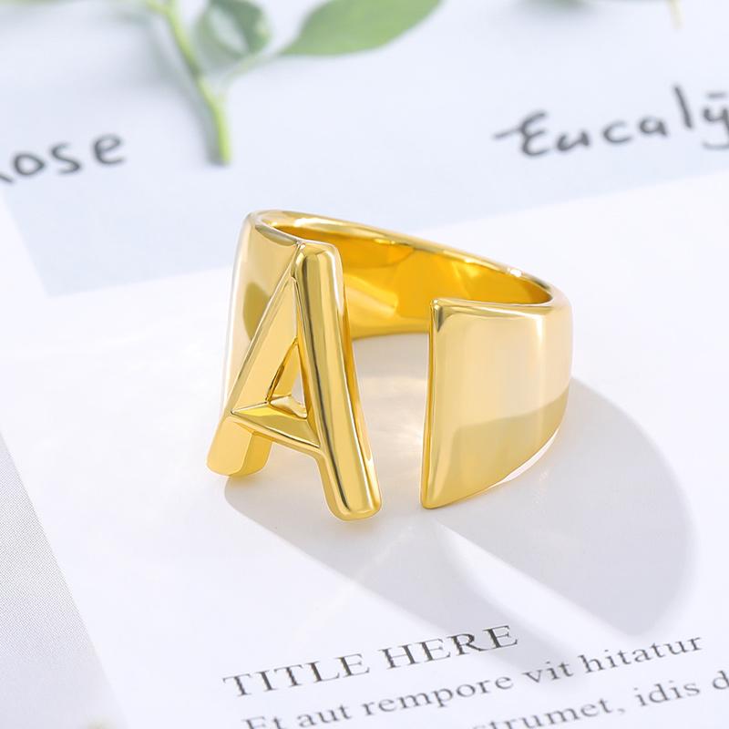 Initial A-Z Letter Ring