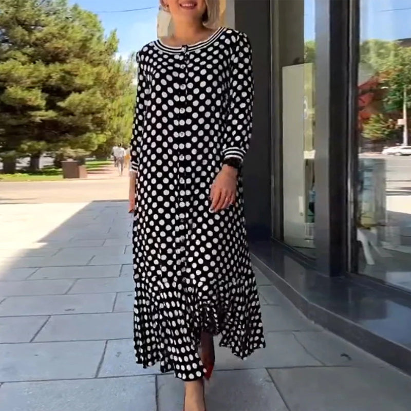 🎉Summer Specials🎉Polka Dot Long Sleeve Long Dress