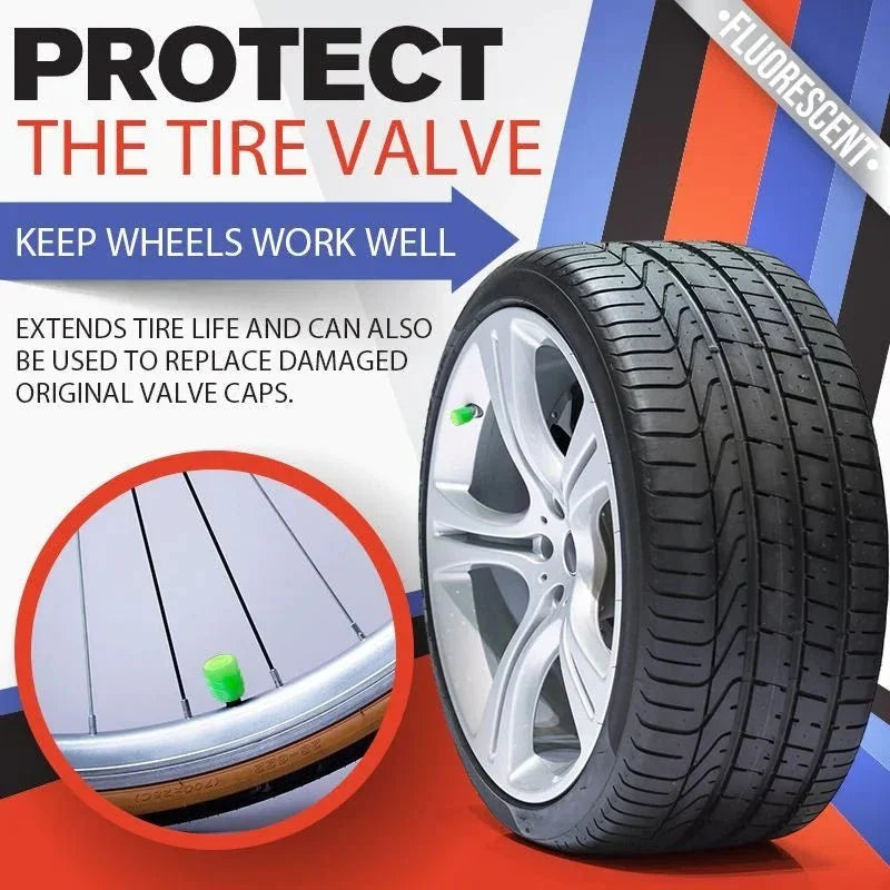 Universal Fluorescent Tire Valve Caps