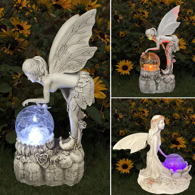 Crystal Ball Flower Fairy Ornament