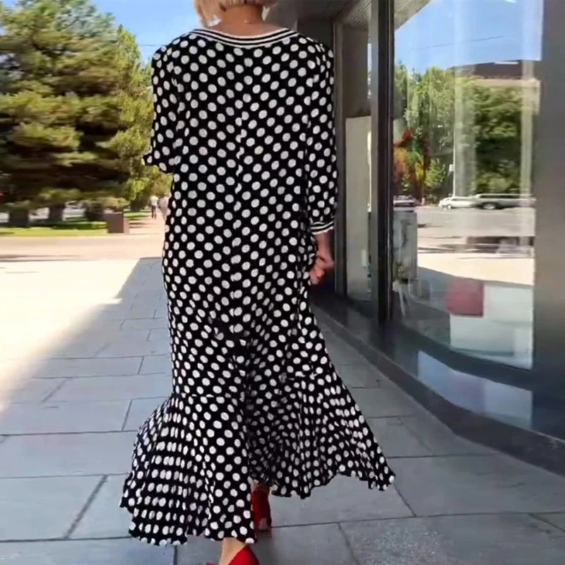 🎉Summer Specials🎉Polka Dot Long Sleeve Long Dress