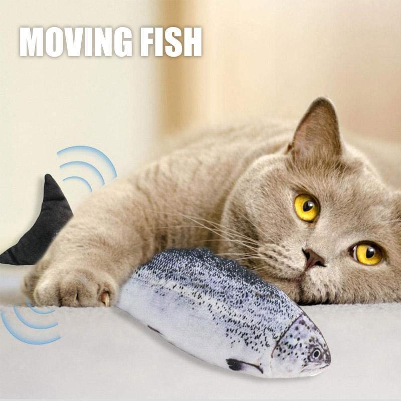 🐟Plush Simulation USB Charging Cat Fish Toy