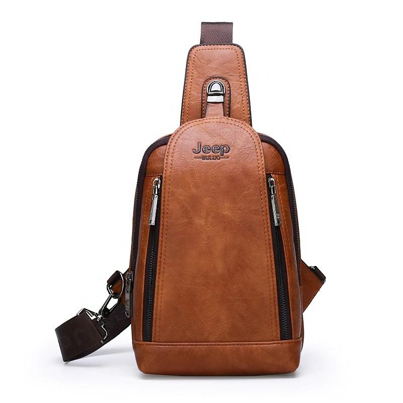 Casual retro men's shoulder chest bag