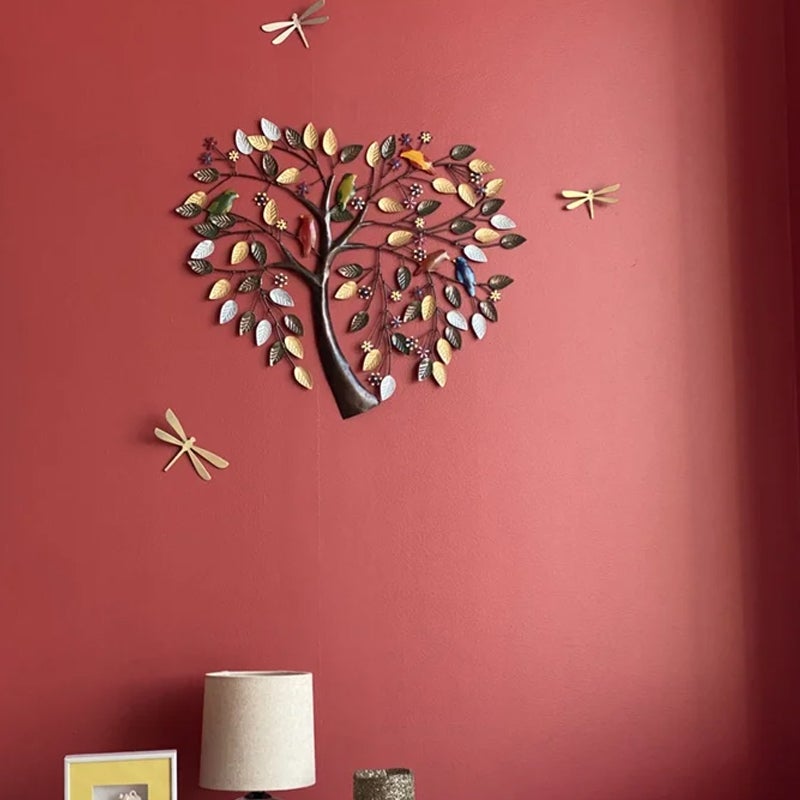 Indoor/Outdoor Handcrafted Heart-shaped Tree of Life Wall Art