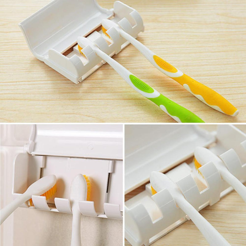 Automatic Toothpaste Dispenser and Toothbrush Holder Set