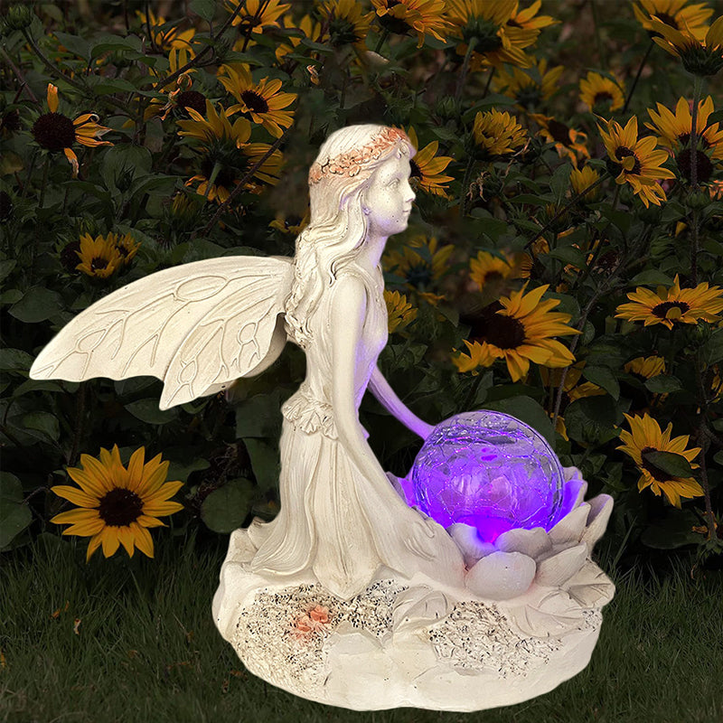 Crystal Ball Flower Fairy Ornament