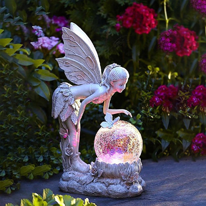 Crystal Ball Flower Fairy Ornament