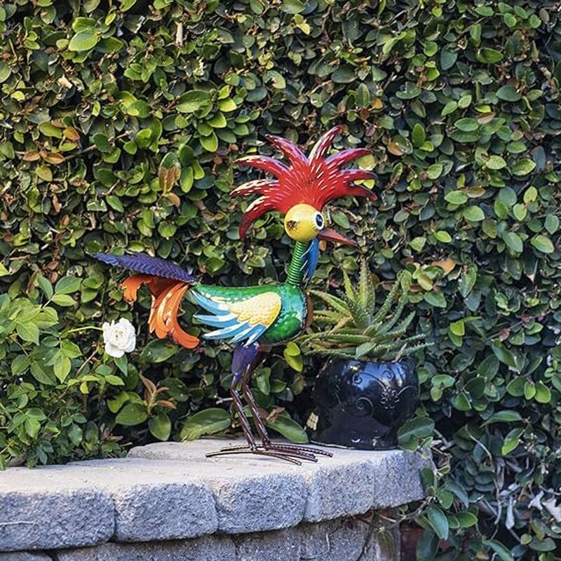 🌿Funny garden rooster statue