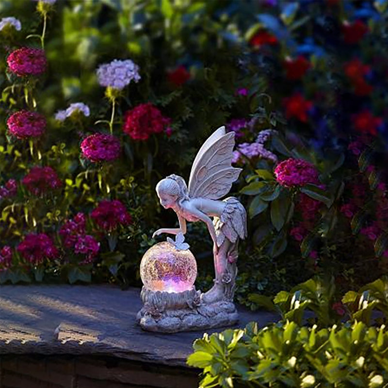 Crystal Ball Flower Fairy Ornament