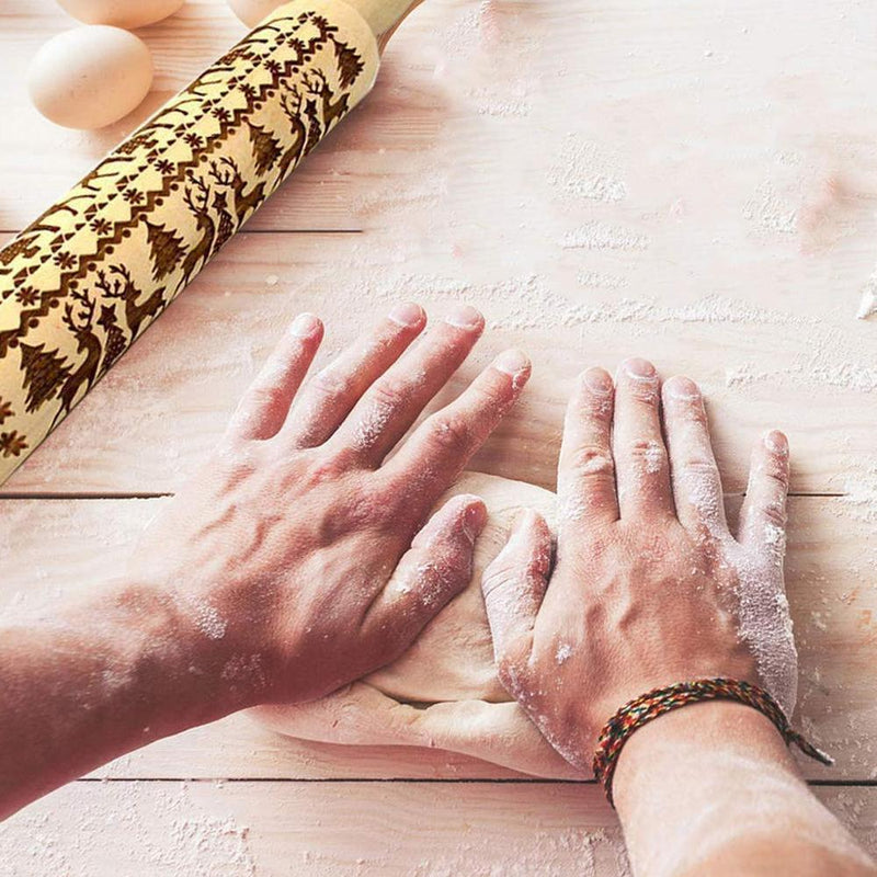 Hirundo Christmas Embossing Rolling Pin