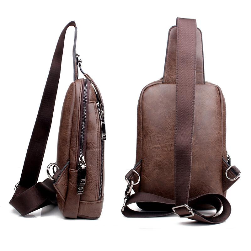 Casual retro men's shoulder chest bag