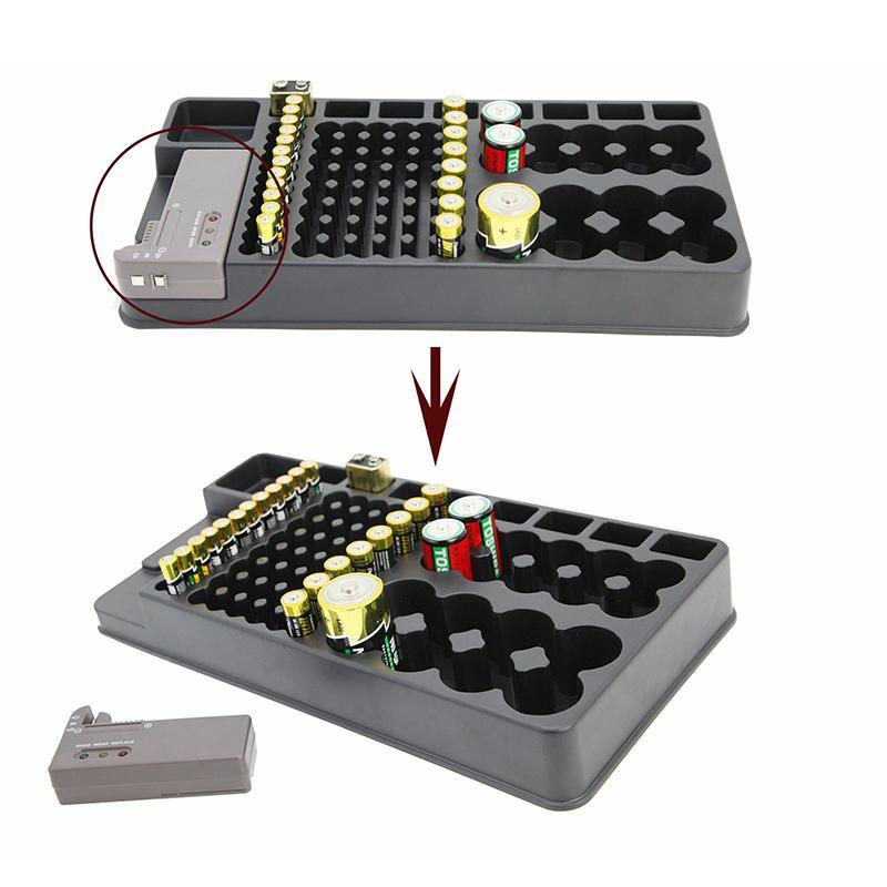 Battery Storage Organizer With Tester