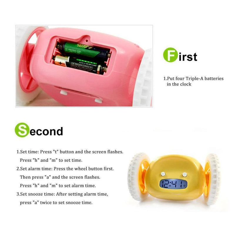 Hide and Seek Runaway Alarm Clock